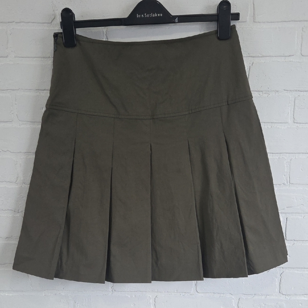 Theory Olive A-Line Skirt